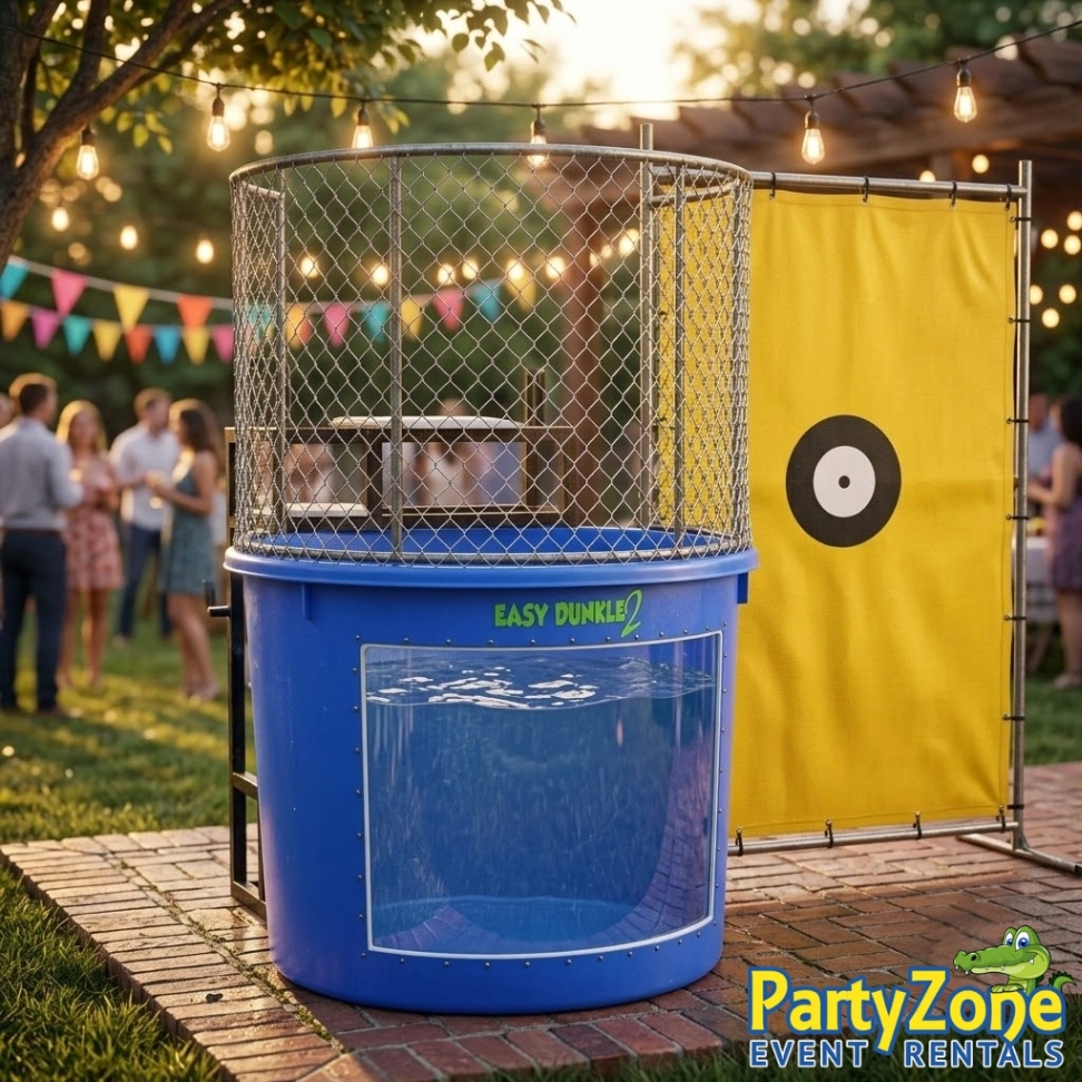 Dunk tank rental for Harvey LA school fundraisers, church festivals, and community days